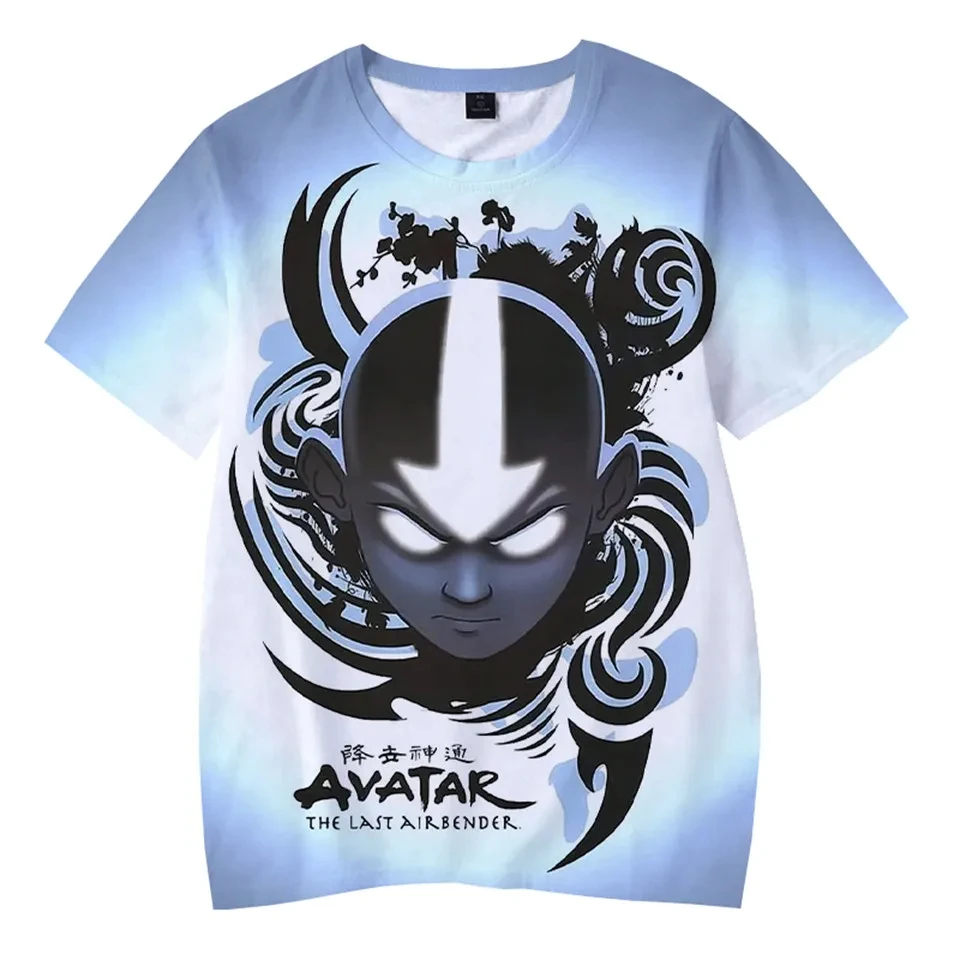 Anime Avatar The Last Airbender Short Sleeve Men TShirt 3D Print O-Neck Harajuku Cartoon T-Shirts Fashion Unisex Clothing