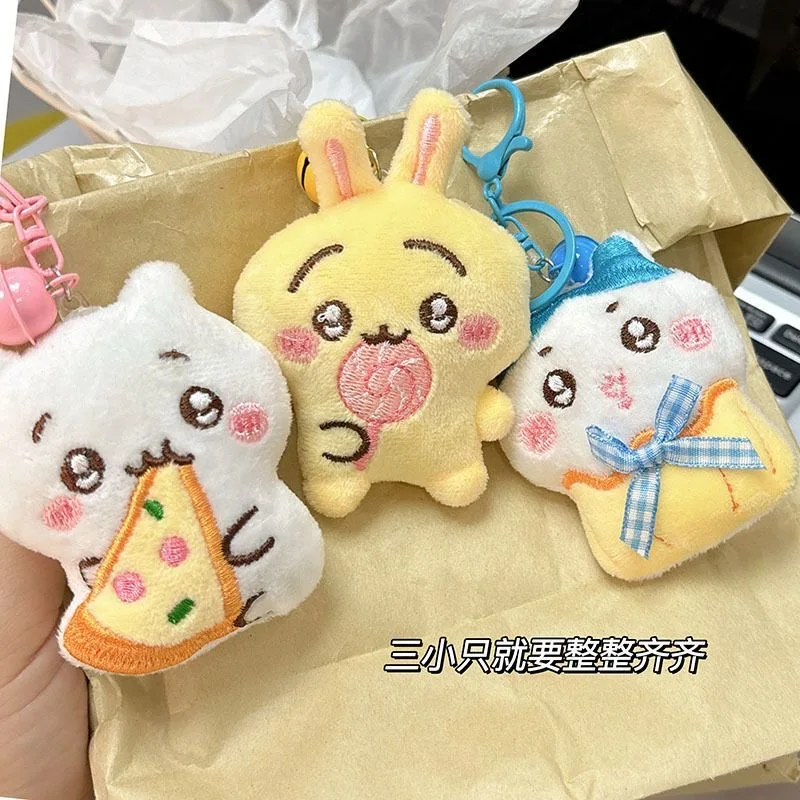 جديد فودي تشيكاوا جرس قلادة لطيف أفخم دمية حقيبة معلقة حلية المفاتيح هدية أنيمي أفخم