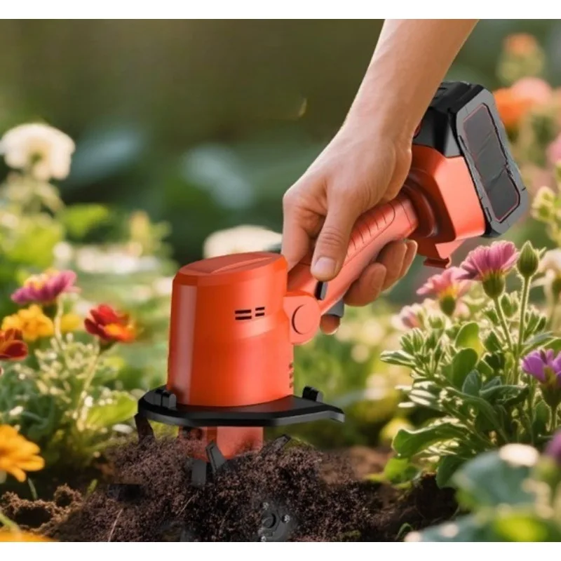 

Electric scarifier, household lithium battery micro-tiller, balcony garden vegetable growing and flower growing tools
