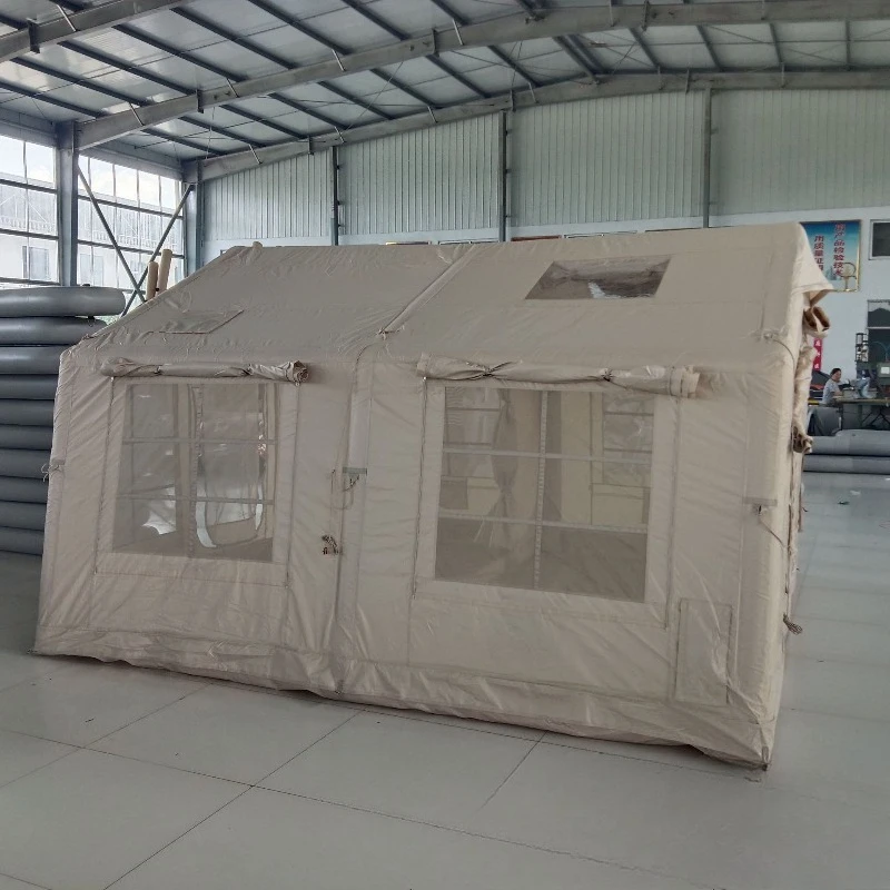 Camping tent inflatable, free-setting and quick-opening integrated ridge for 3-5 people, universal in all seasons