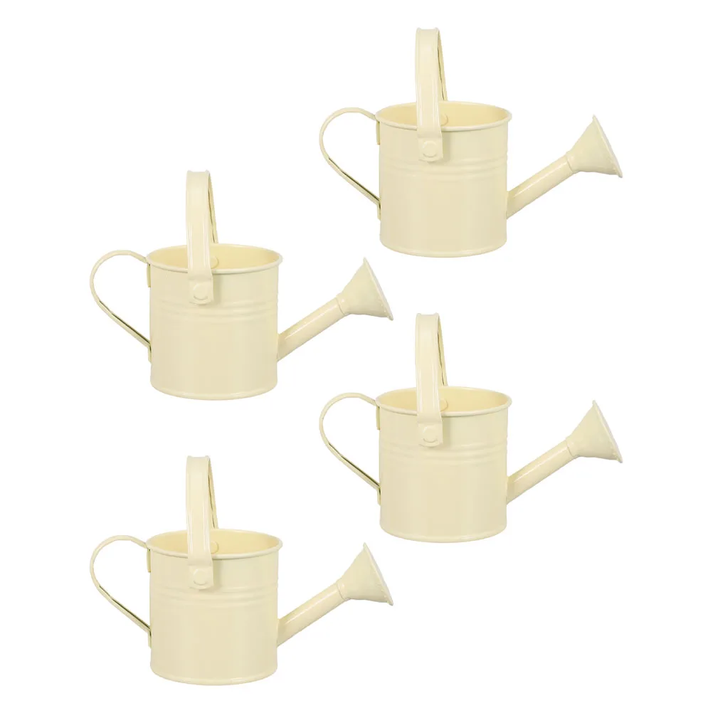 

4 Pcs Watering Can Iron Pot Small Kettle for Outdoor Plants Cute Flowers Succulent Durable Long Spout Garden Supplies