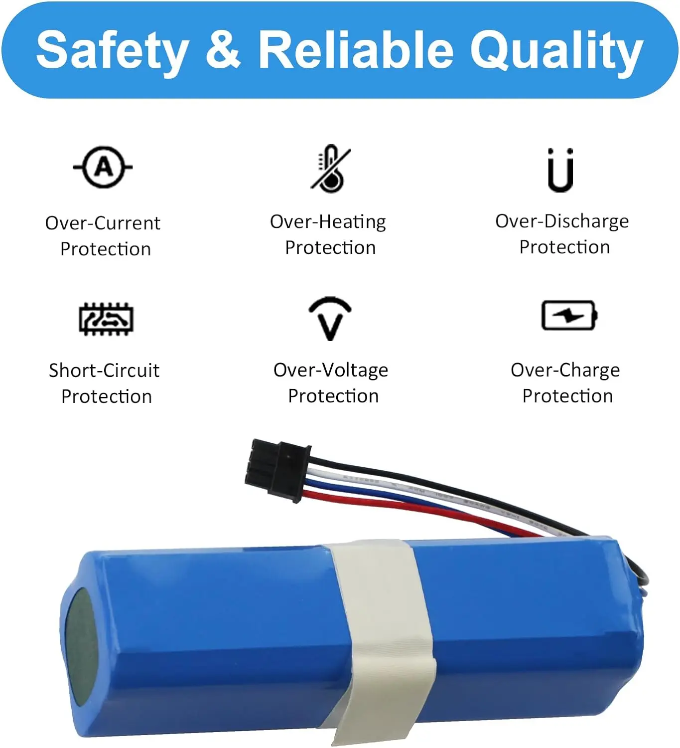 Original Battery for XIAOMI Robot Vacuum Mop Cleaner XiaoMi B101CN 5200mAh Lithium-ion Battery Pack 4INR19/66-2