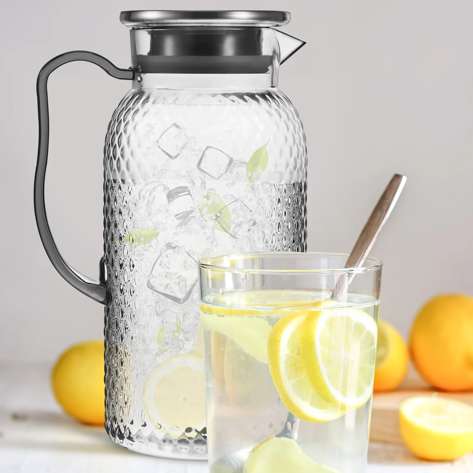 

2 Pcs Acrylic Juice Jug Fridge Beverage Pitcher Container for Milk and Containers Water Plastic