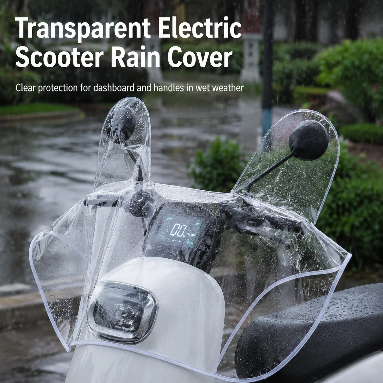 Transparent Electric Vehicle Front Rain Cover Center Console Dashboard Universal Handlebar Cover, Outdoor Riding Gear Cover