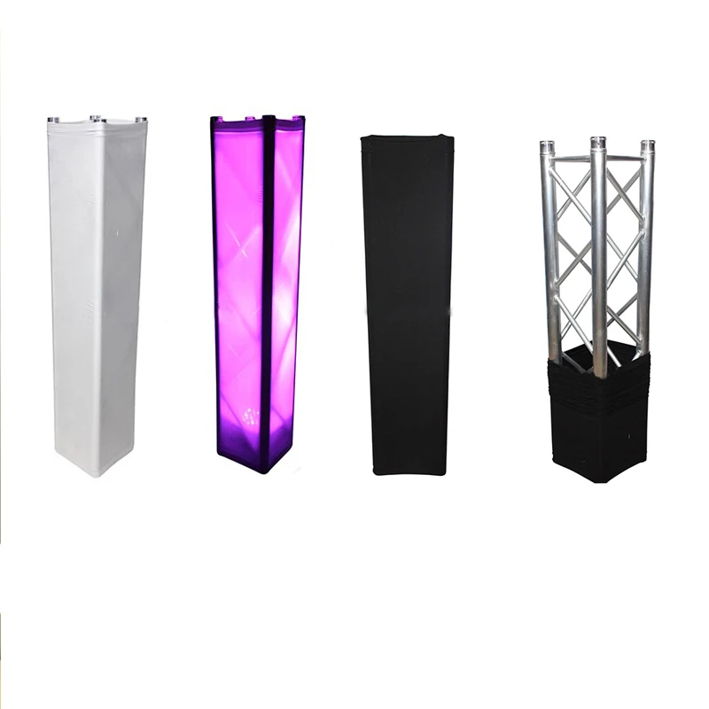 F24 220x220mm Square Trussing Lycra Scrim Sleeve Indoor/Outdoor Truss Cover Segments Wedding/Stage Decorative Cloth