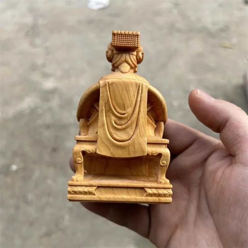 Cliff cypress wood carving token, Mazu statue, car ornament, home worship, sea god, heavenly Virgin statue, Buddha statue