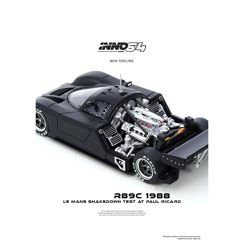 ما قبل البيع INNO 1:64 R89C LeMans Shakedown Test 1988 Diecast Diorama نموذج سيارة مجموعة ألعاب مصغرة