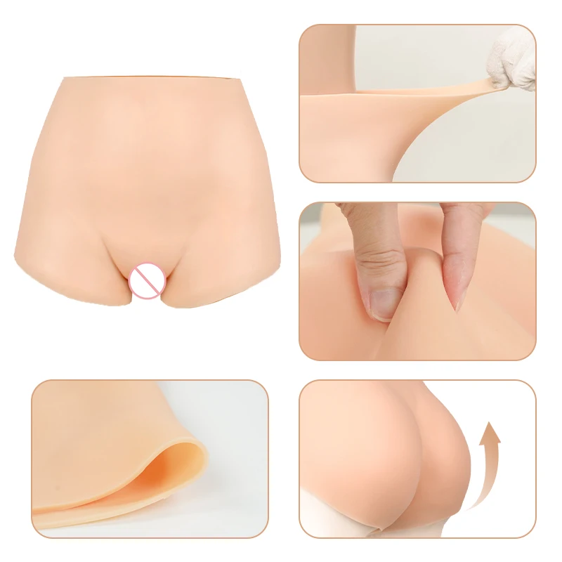 KUMIHO 2TH GEN Gays Pants Sissy Silicone Panties Sexy Fake Vagina Crossdressing Shemale Drag Queen Boxer Shorts Butt Lifter