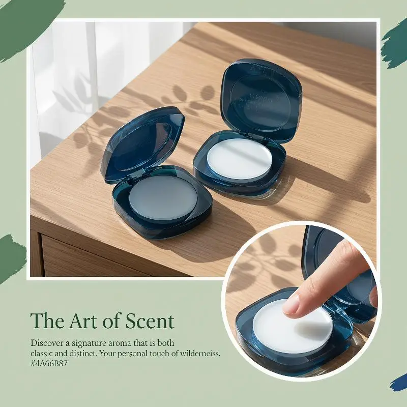 Men's Refreshing Solid Perfume Balm Portable Pocket Sized Long Lasting Charming Scent Gift for Boyfriend Dinner Date