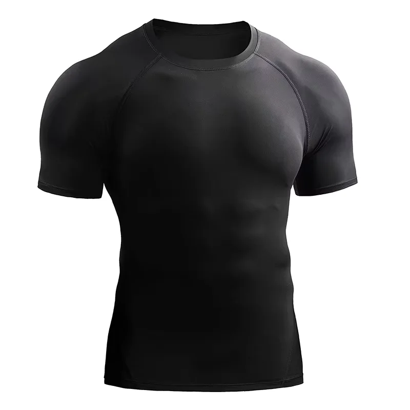 2026 Compression T Shirt Men Summer Sportswear Running T-shirt Elastic Quick Dry Sport Tops Tee Athletic Gym Workout Shirts Men