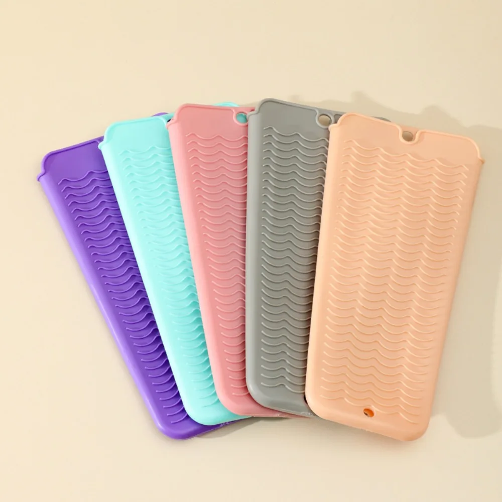 

Silicone Hair Straightener Pouch Non-Slip Multifunctional Heat Resistant Pad Foldable Multi Color Curling Iron Insulation Mat