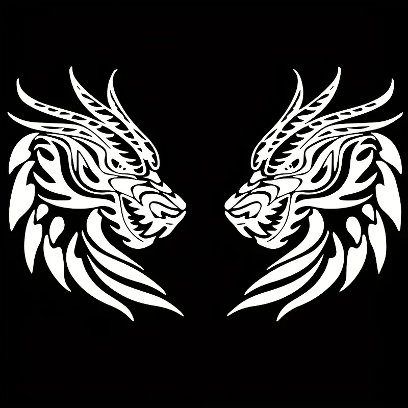 

1PC Cool Tribal Eagle Sticker Pair, Ideal for Decorating Motorcycles, Cars, Laptops, Phone Cases, Notebooks