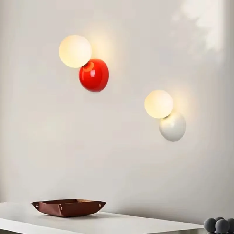 Modern minimalist creative soy milk oil wind wall lamp for study bedroom living room hallway home decoration lighting wall light