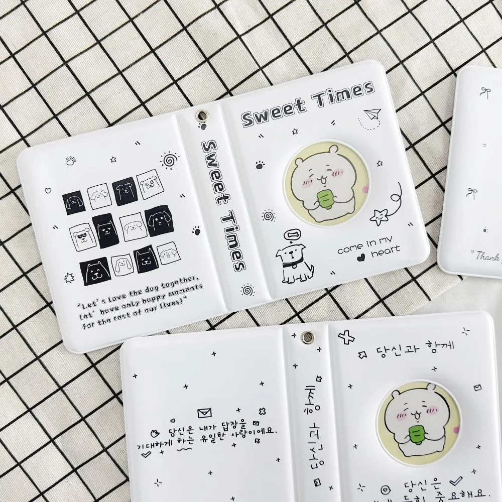 Korean Style Mini Card Book PVC Hollow Out Cover Photo Album 36 Slots 3 Inch Card Binder