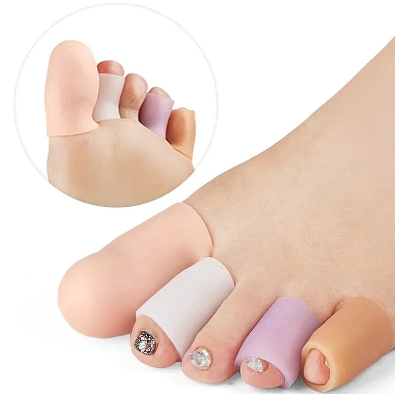 2pcs Silicone Toe Caps Gel Toe Covers Provide Protectors Cousions Relief Pain from Toe Blisters Corns Calluses