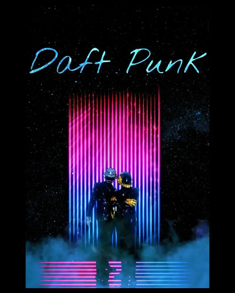 Daft Punk Stage Performance Retro Premium T-shirt | Vintage Photograph | Unisex Funny Short Sleeve Tshirt Streetwear