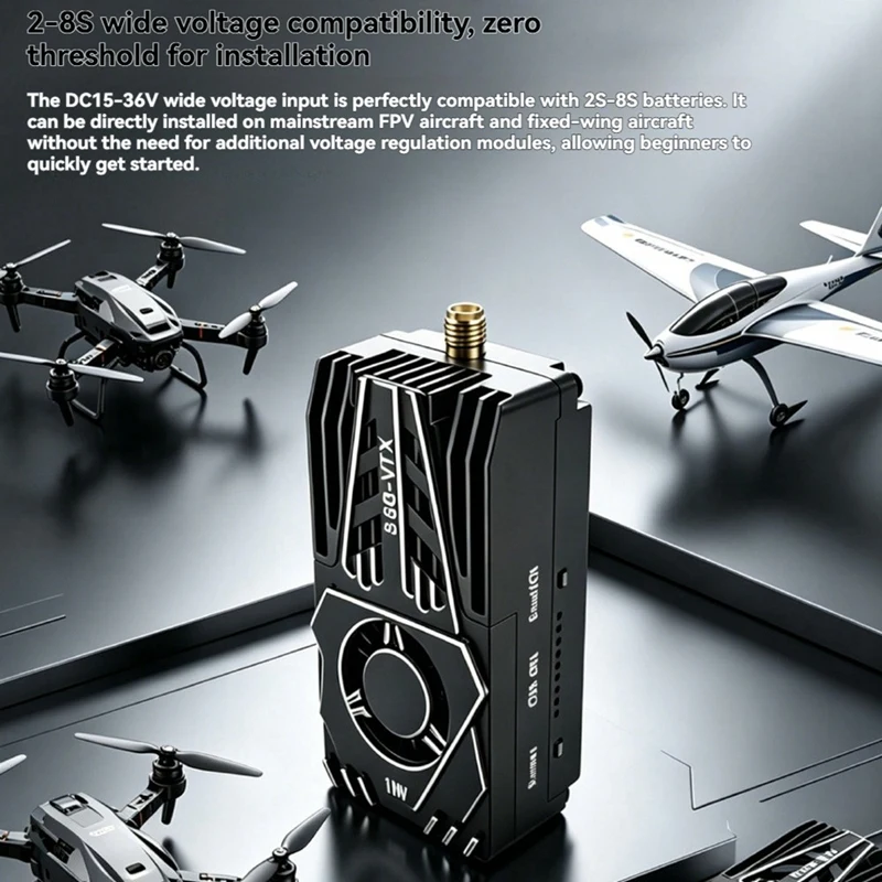 Super Sale 5.8 10W VTX FPV Video Transmission PIT/25mW/1W/5W/10W Adjustable IRC Tramp Protocol for Long-Distance Flights
