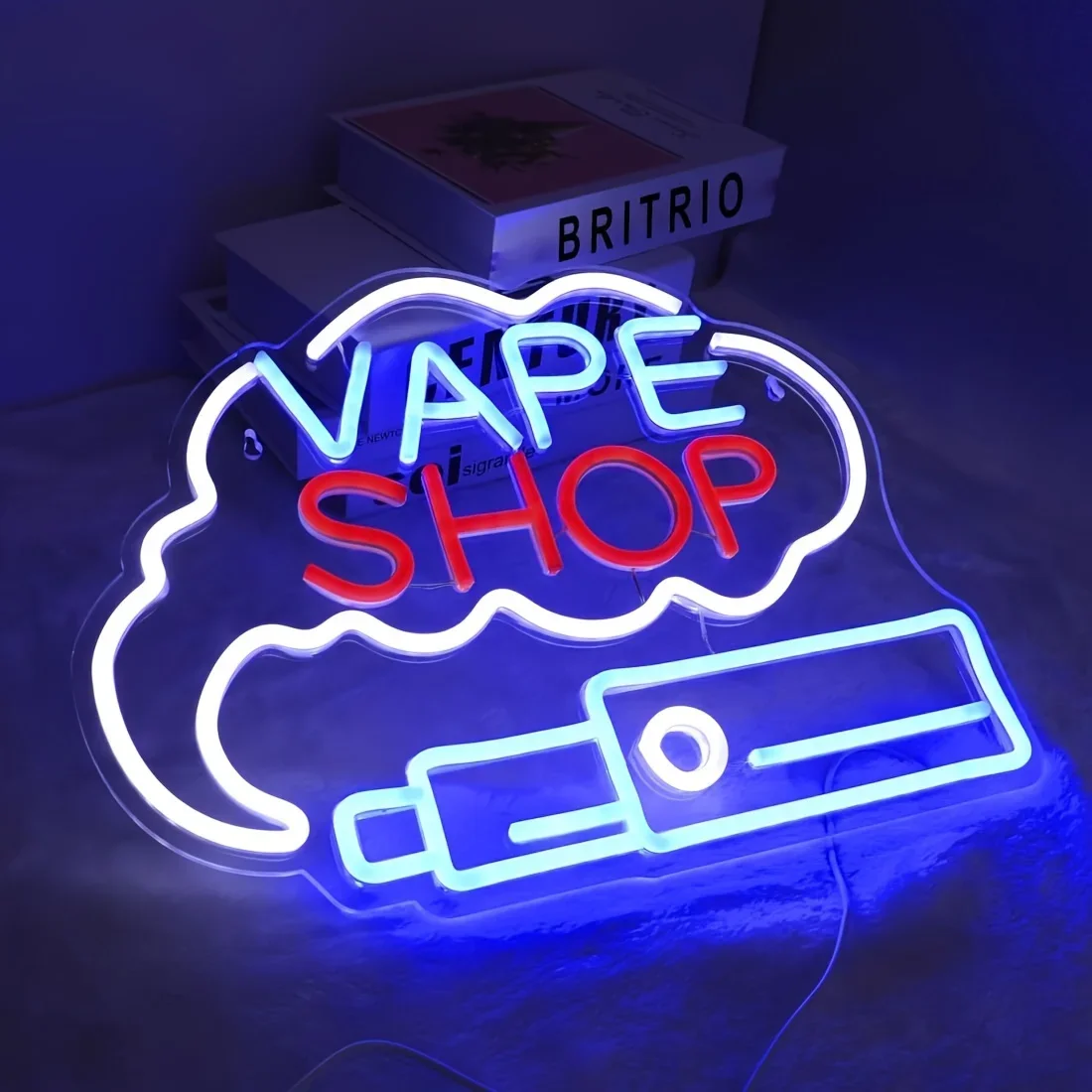 VAPE Shop Neon Sign, USB LED Sign Wall Art Decor for Vape Shop, Bar, Bussiness Neon Light Sign, Personalized Gift for Teen