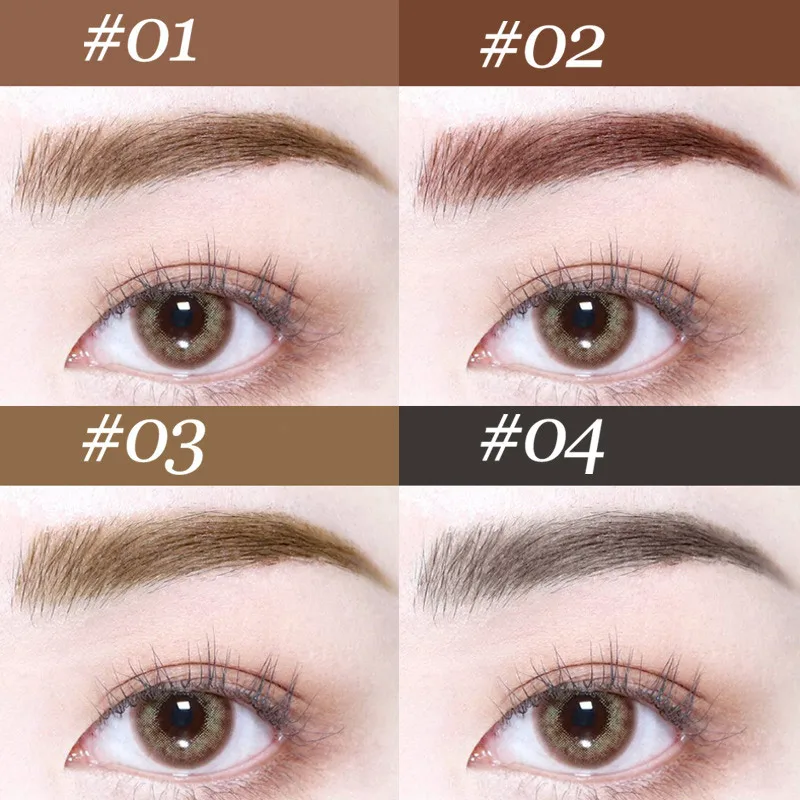 3d Square Brush Wild Eyebrow Painting Paste Honey Tea Brown Pressing Dye Dip Eyebrow Enhancers Cream Hairline Modification 2024