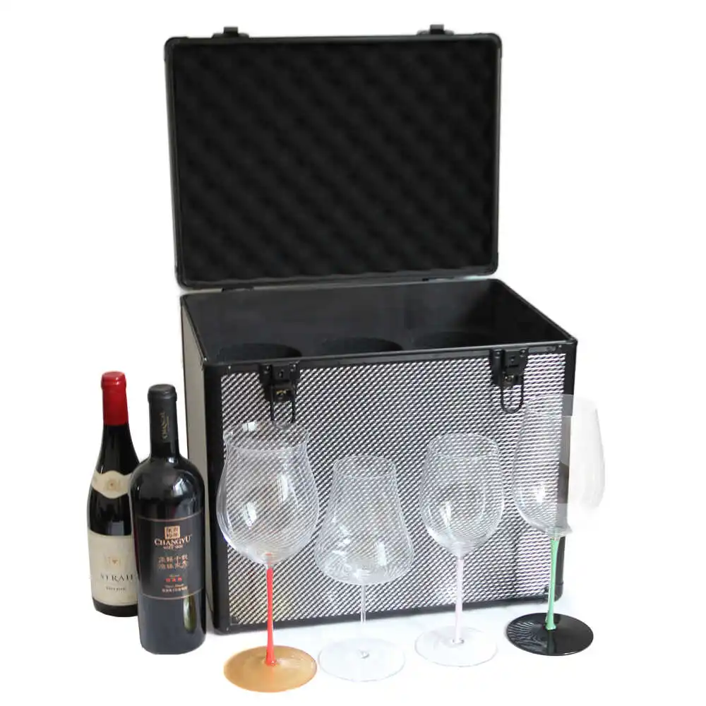 Portable Outdoor Wine Glass Box Bag Vehicle Load 6 Pieces Red Wine Bottle Storage Box Handheld Wine Box Gift Box