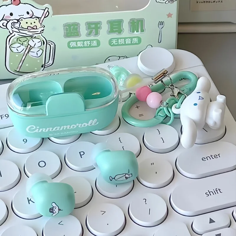 Sanrio Kuromi Bluetooth Headphones Cinnamoroll Melody True Wireless Headset Pochacco Sport Touch Control Game Earphone Xmas Gift