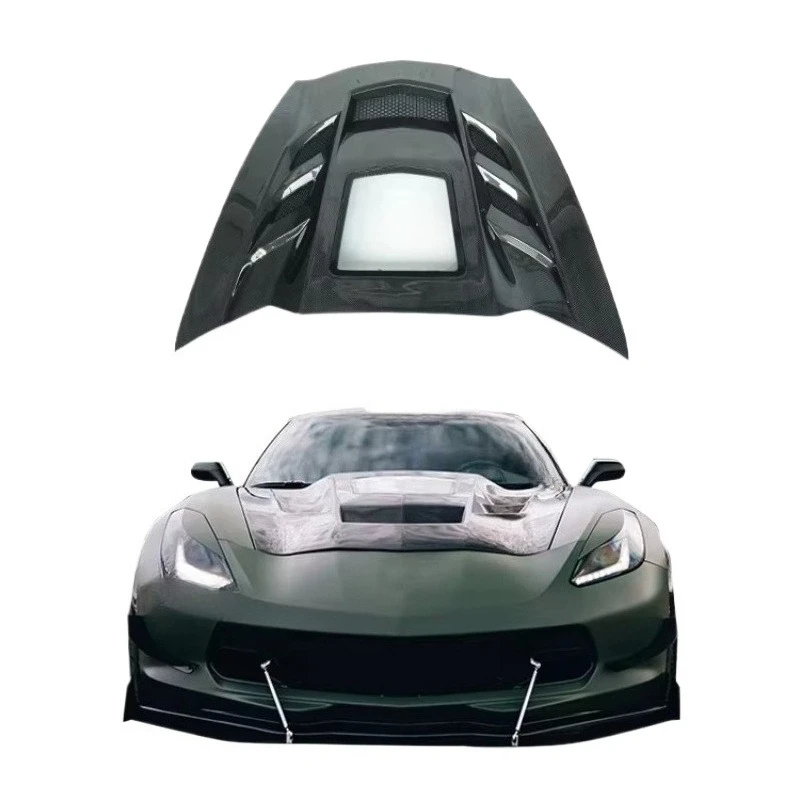 Auto Parts Carbon Fiber Bonnet Hood for Corvette 15-17 C7  Engine Cover Hood Car Accessories