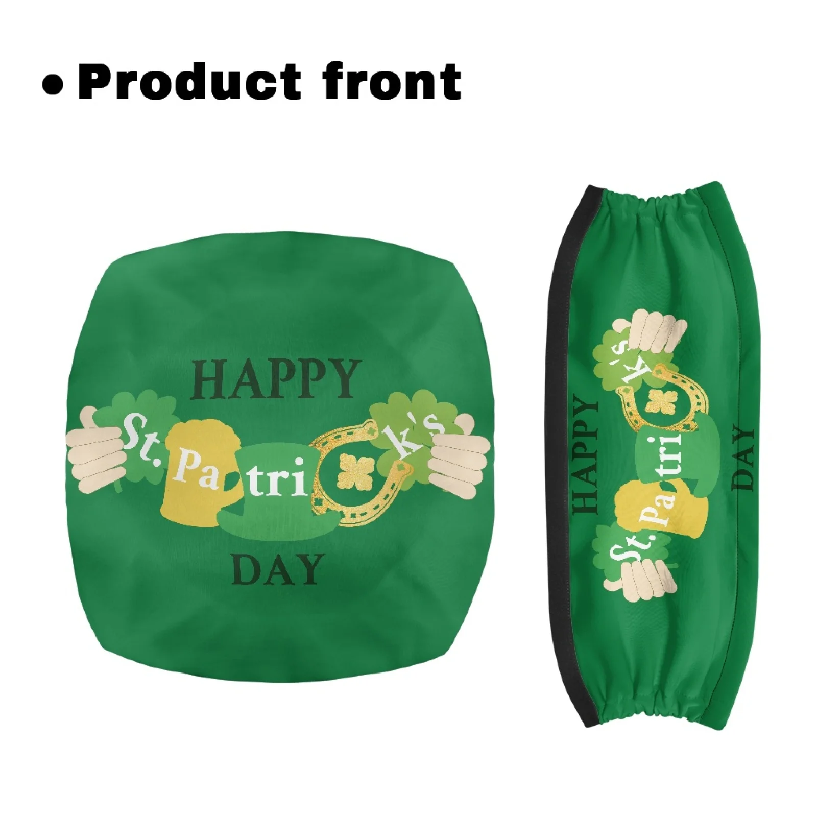 Coloranimal St. Patrick's Day 2 Pcs Rollator Seat Back Rest Covers Stretchable Material Rollator Seat Covers for Senior Ladies