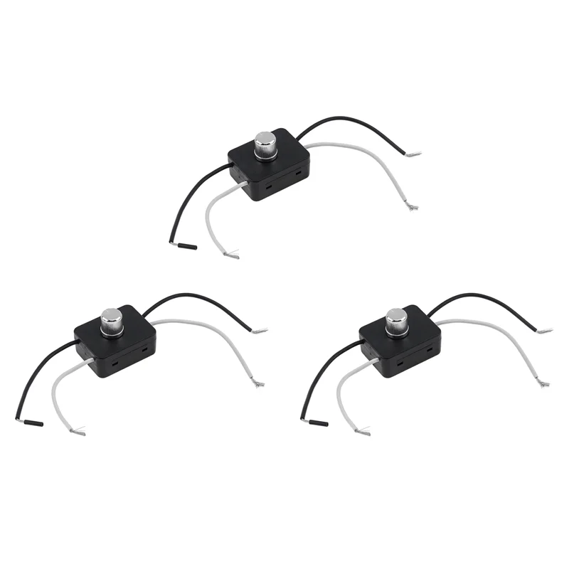 SQPP-3X Built-In Dimmer Switch Combo Kit 120V Rotary Canopy Dimmer Switch Replacement For Table Lamps / Floor Lights