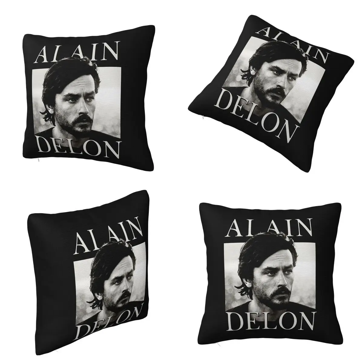 Alain Delon Actor Square Pillowcase Cushion Cover Pillow Case Throw Pillow Cover for Home Bedroom Car
