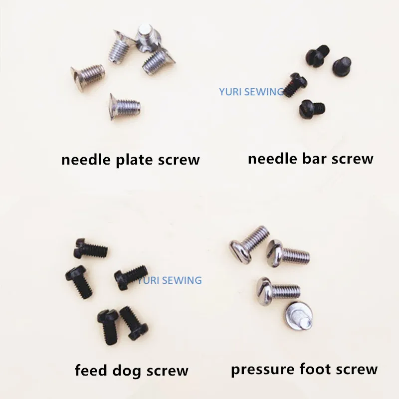 20PCS needle plate screw feed dog screw needle bar screw pressure foot screw lock stitch industrial sewing machine parts