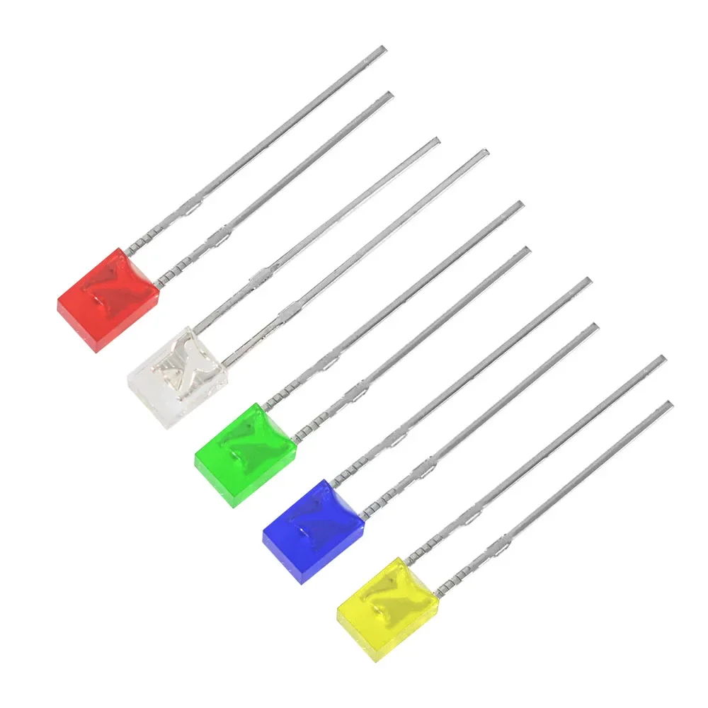 100PCS Square LED Kit 2x3x4/2x5x7MNM LED Diode Lights Lighting Bulb Lamps Electronics Components Indicator Light Emitting Diodes