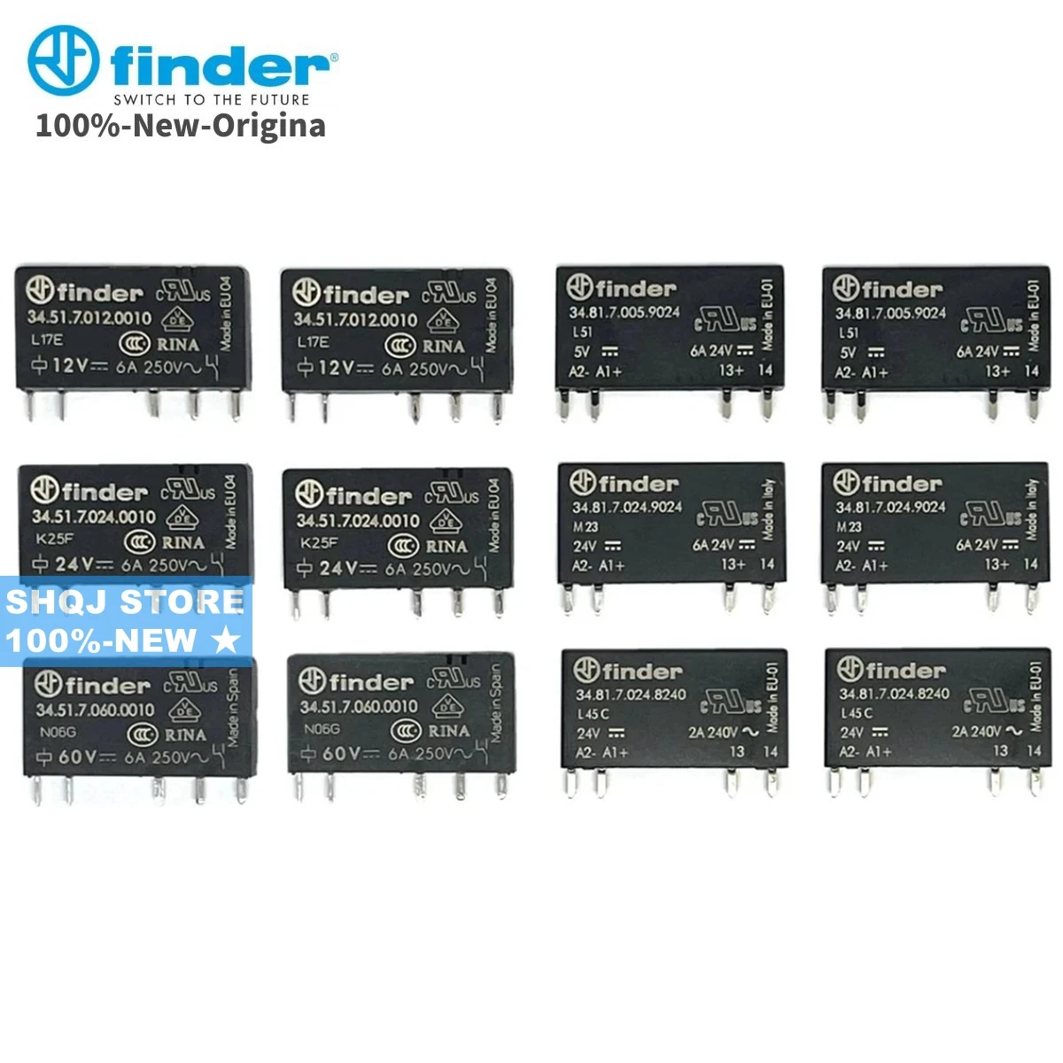 

FINDER 100% НОВЫЕ 5 ШТ. 34.51.7.024.0010 4010 5010 34.81.7.024.9024 8240 93.01.7.024 6A 5V 12V 24VDC SSR/EMR ТОНКОЕ РЕЛЕ Оригинал