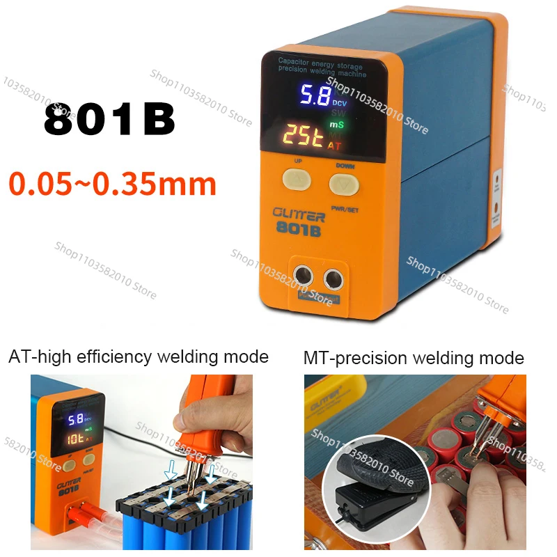 801B Energy Storage Capacitor Spot Welding Machine  11.6kw 110v-220v Lithium Battery Welding Handheld 18650 Butt Welders