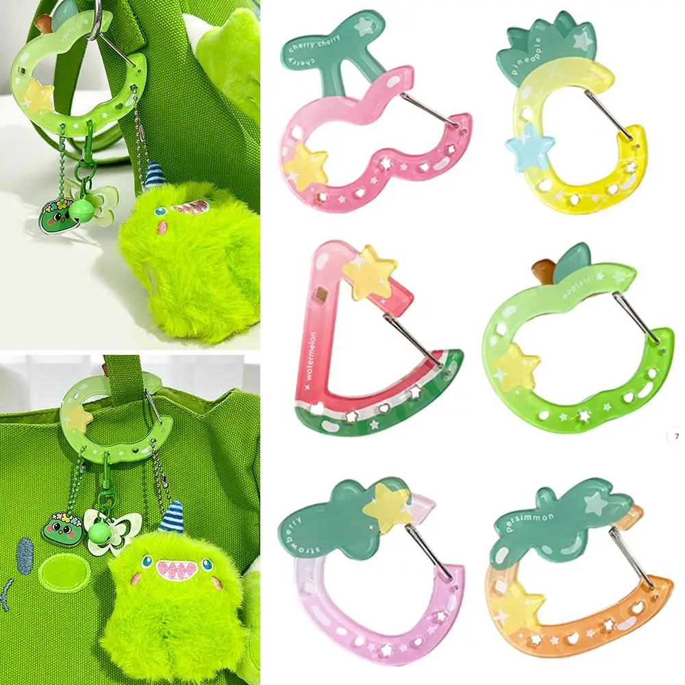 

Portable Acrylic Bag Charm Decoration Ita Bag Buckle Carabiner Handbook Decoration Keychain Charm Hanging Ornament Car Keyring
