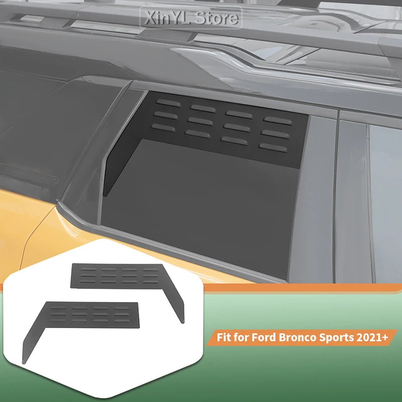 

Car Metal Rear Window Louver Ventilation Panel For Ford Bronco Sport 2021 2022 2023 Up Automotive Decorative Parts