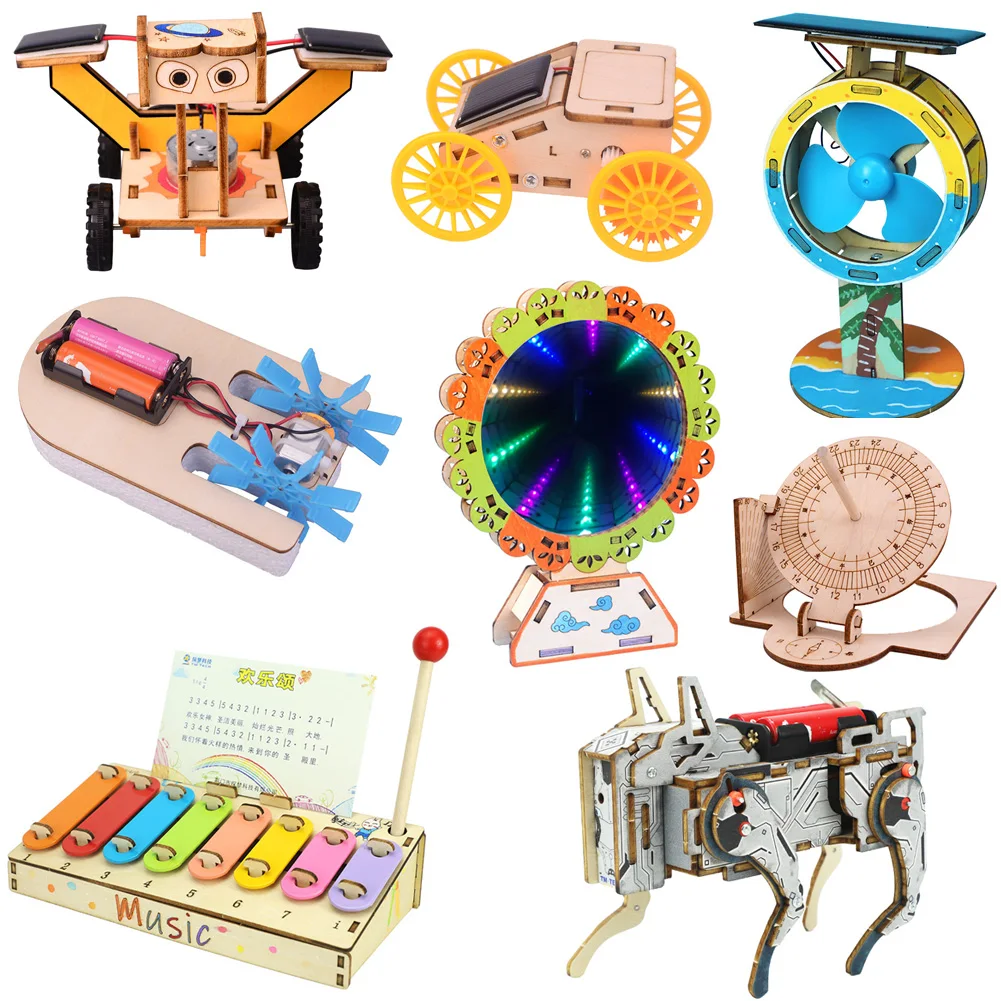 Kids DIY Science Toys Educational Scientific Experiment Kit Hydraulic Lift Table Model Physics School STEM Projects