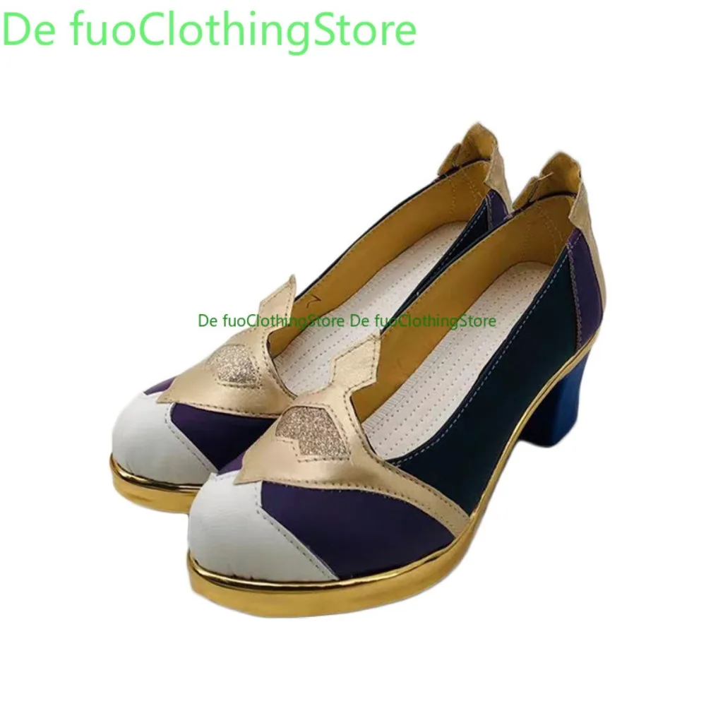 DefuoClothing Genshin Impact Yelan أحذية كوسبلاي أحذية مؤتمرات أنيمي لعبة الرسوم المتحركة أحذية وأحذية لعب الأدوار لحفلات الهالوين