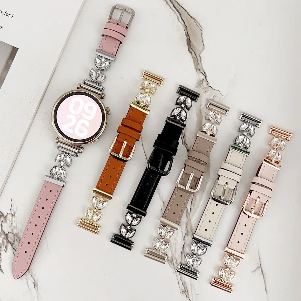 Pulsera de Metal para mujer para Huawei GT 5 4 41mm correa de acero inoxidable 18mm 20mm 22mm para Samsung Galaxy Watch 7 6 5 4 FE Active 2