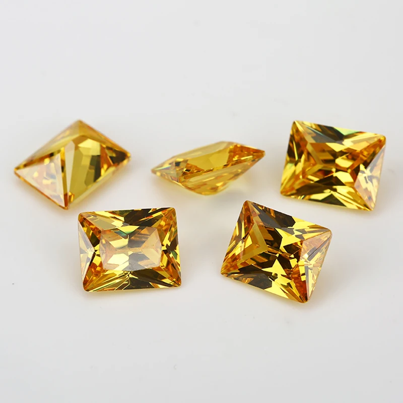 JIANGYUANGEMS Zircon 2x4~10x12mm Rectangle Cut 5A CZ Stone Synthetic Gems Color Cubic Zirconia For Jewelry