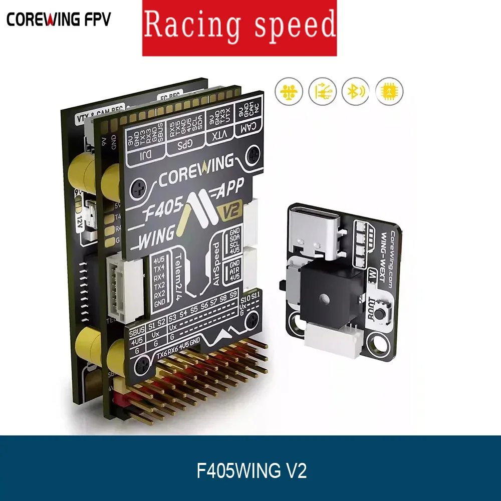 corewing-f405-wing-v2-fc-stm32f405-icm42688-ardupilot-inav-wireless-bt-per-ala-fissa