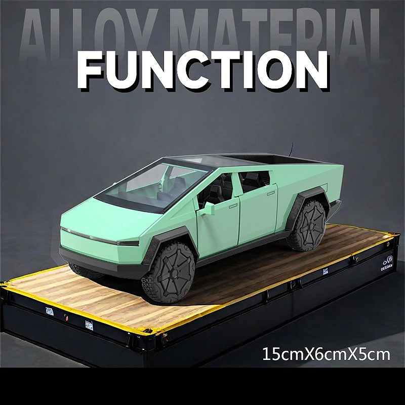 1:32 Pickup Truck-modelsimulatie, rebound-geluid en licht automodel, metalen ornamentmodel voor jongens