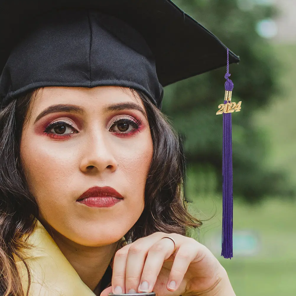 

8pcs Graduation Cap Accessories 13 Royal Blue Tassels Decorative Fringe Pendants Photo Caps Supplies Metal Ornaments Graduation