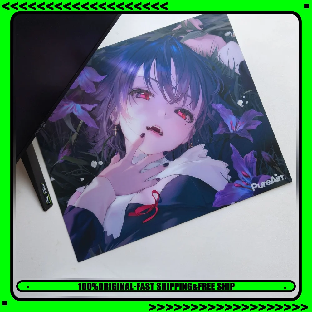 PureAim Ice 2.0 Lily Coated Tempered Glass Mouse Pad 490x420mm Gaming Desk Mouse Mat for FPS Esports PC Gamer Accessory Gift