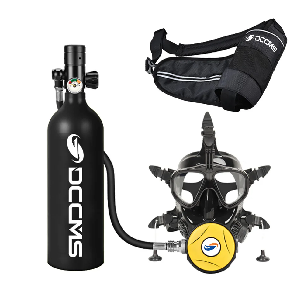 

DCCMS Scuba Diving Gear 1000ML Portable Aluminum Alloy Snorkel Set with CE TUV Certification