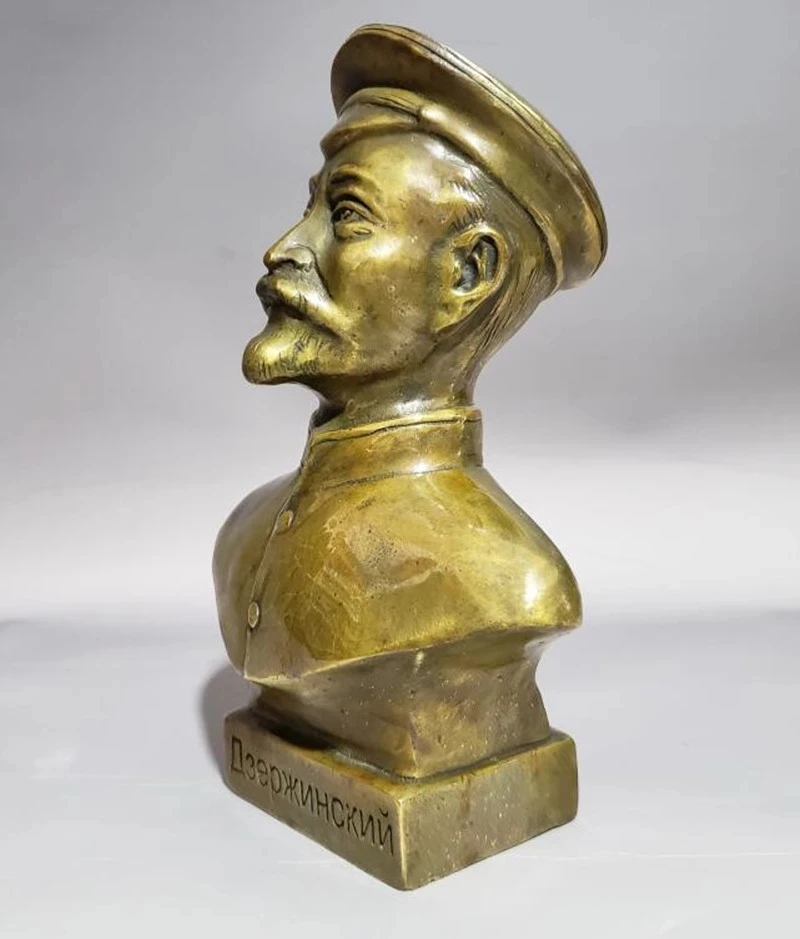 Imagem -06 - Archaize Latão Político Revolucionário Dzerzhinsky Busto Artesanato Estátua