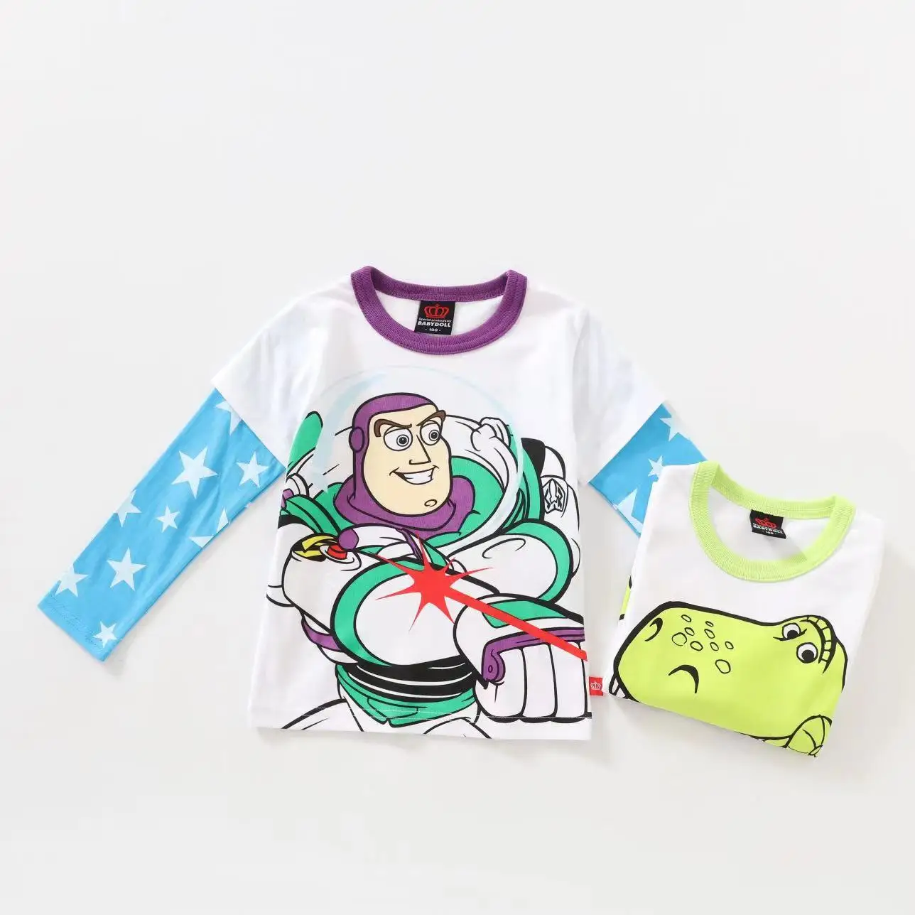 Disney Buzz Shirts Japan Style Jessie Children's Clothing Kids Hoodie Aliens Cartoon Cute Tops Kawaii Woody Long Sleeved T-shirt