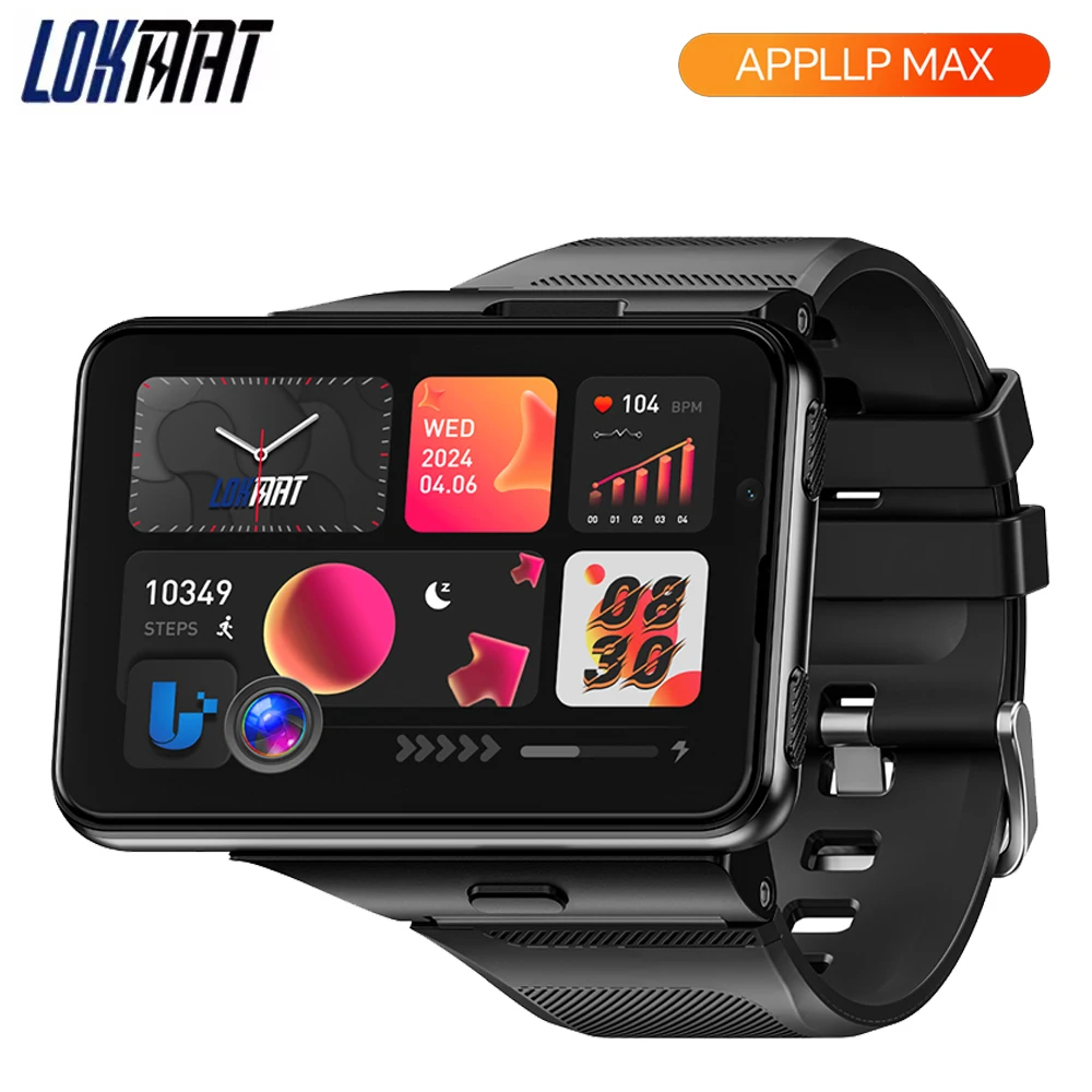 

LOKMAT APPLLP MAX MTK6765 Octa Core 6GB Ram 128GB Rom 4G Smart Watch Android 11 OS 2.88" Detachable Screen Compass WIFI GPS