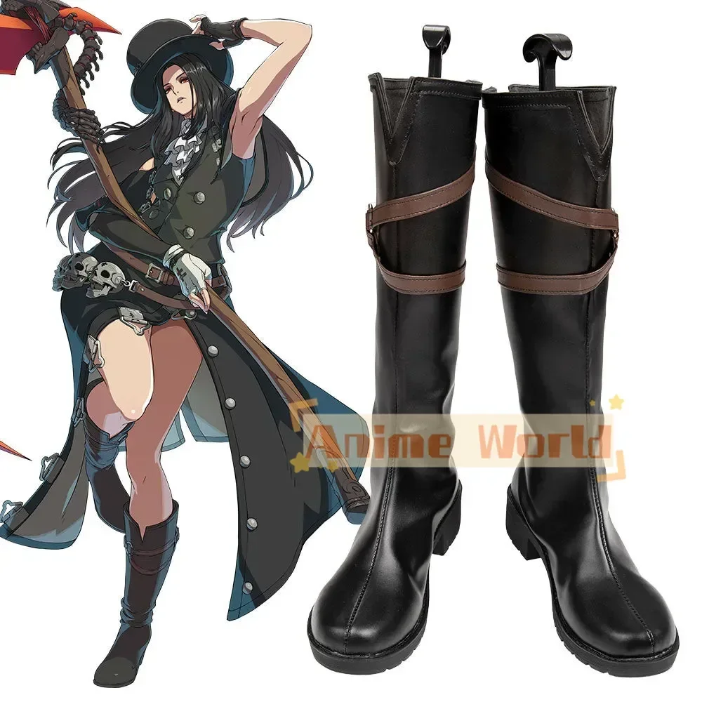 

Черные туфли Strive Testament, ботинки для косплея, индивидуальный заказ, реквизит для Хэллоуина, карнавала