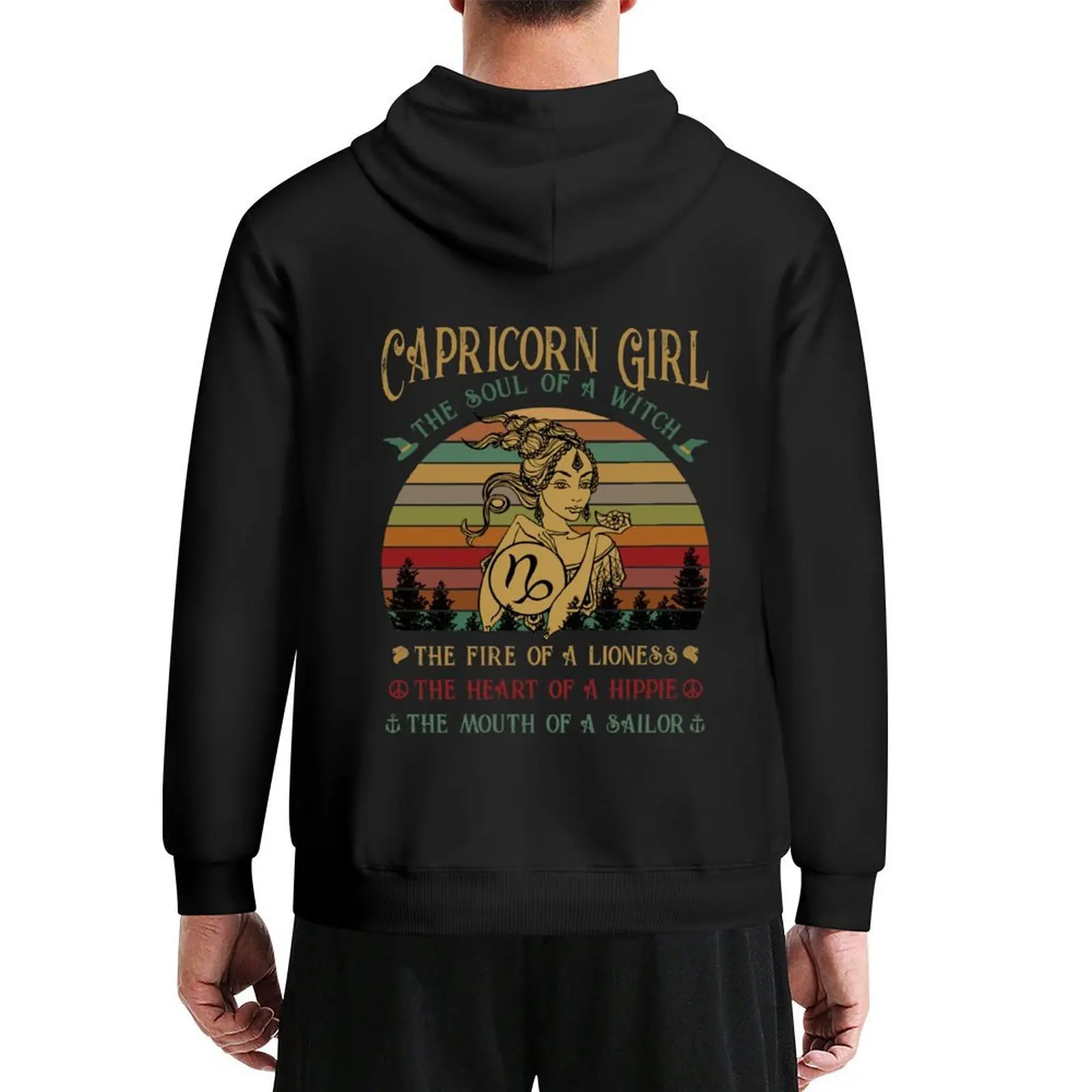 

Capricorn Girl The Soul Of A Witch Awesome T shirt Hoodie men's clothes hooded shirt blouse autumn jacket men men's hoodies