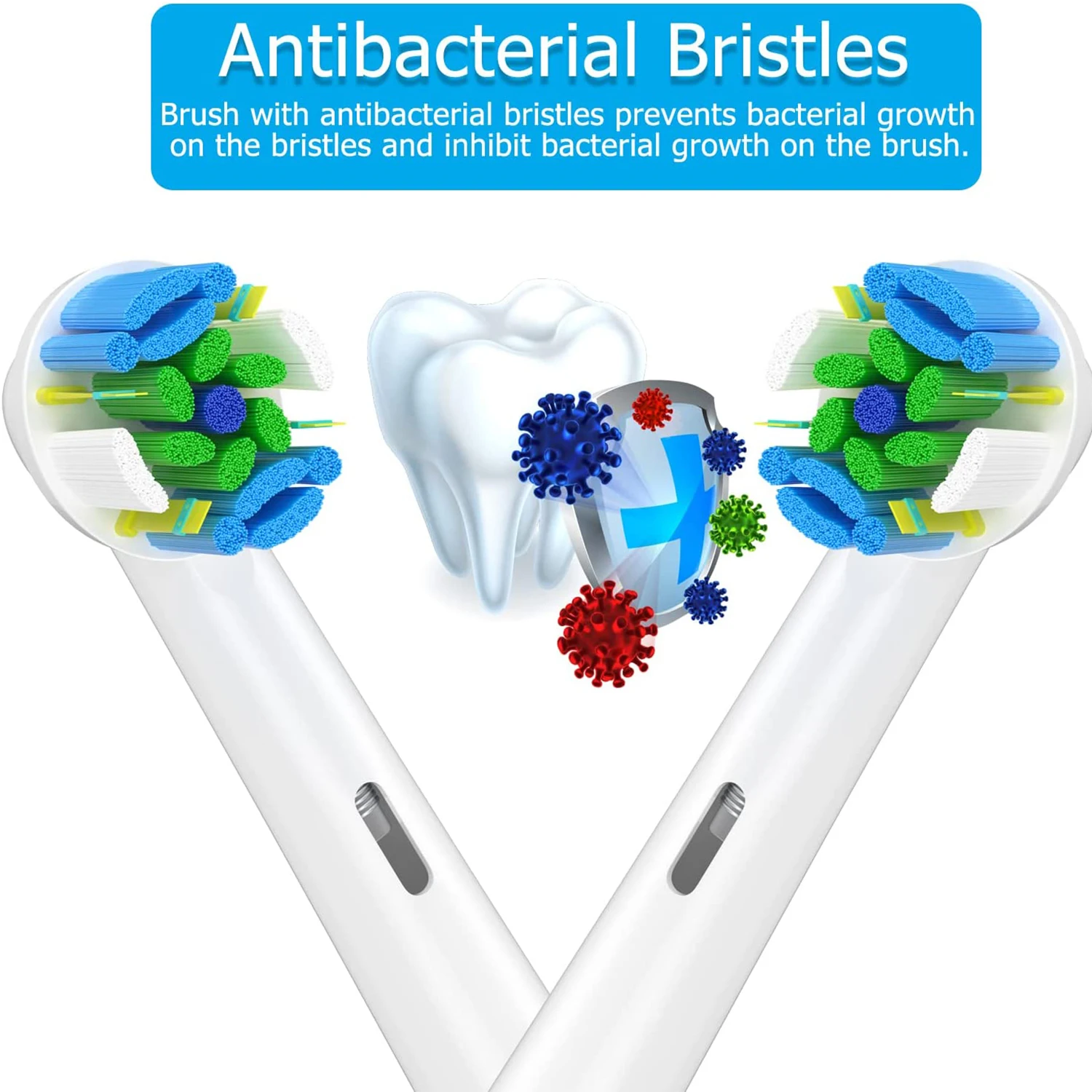رأس فرشاة أسنان كهربائية متوافقة مع براون عن طريق الفم ب ، حيوية برو ، سلسلة المراهقين الذكية العبقرية ، تناسب ، 16 حزمة ، تناسب #4